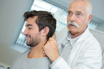 Fototapeta premium young man at the physio therapy