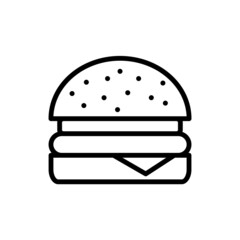 BURGER NEW ICON VECTOR SIMPLE