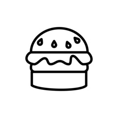 BURGER NEW ICON VECTOR SIMPLE