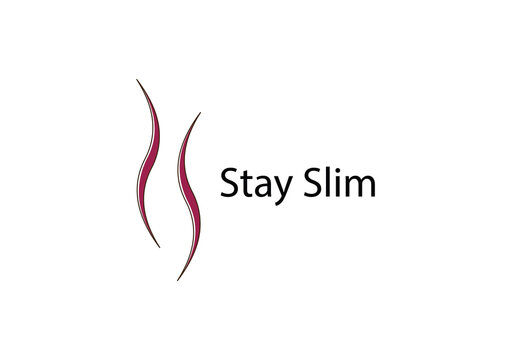 Slim & fit body logo symbol icon design inspiration