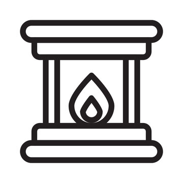 recommend clip art: Fireplace , Winter outline icon.