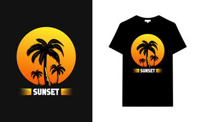 Miami California Hawaii t-shirt design | Summer san Diego California beach sunset retro Black t-shirt design | California Surf Session T-shirt Design. Sunset With Palm Trees In Retro Grunge Style.