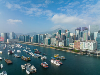 Typhoon shelter in Kowloon side