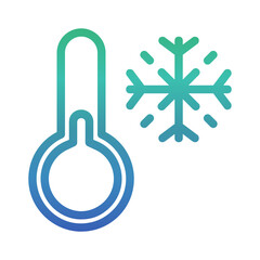 Cold , Winter gradient icon.