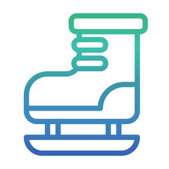 Obraz premium Ice Skate , Winter gradient icon.