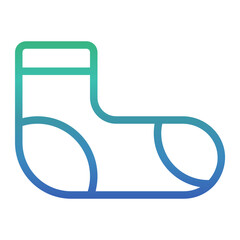 Sock , Winter gradient icon.