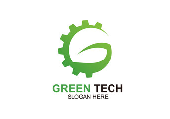 symbol icon green tech logo design inspiration.