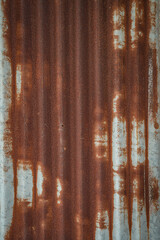 Rusty on zinc background