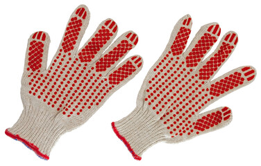 Protective gloves. Isolated on a white