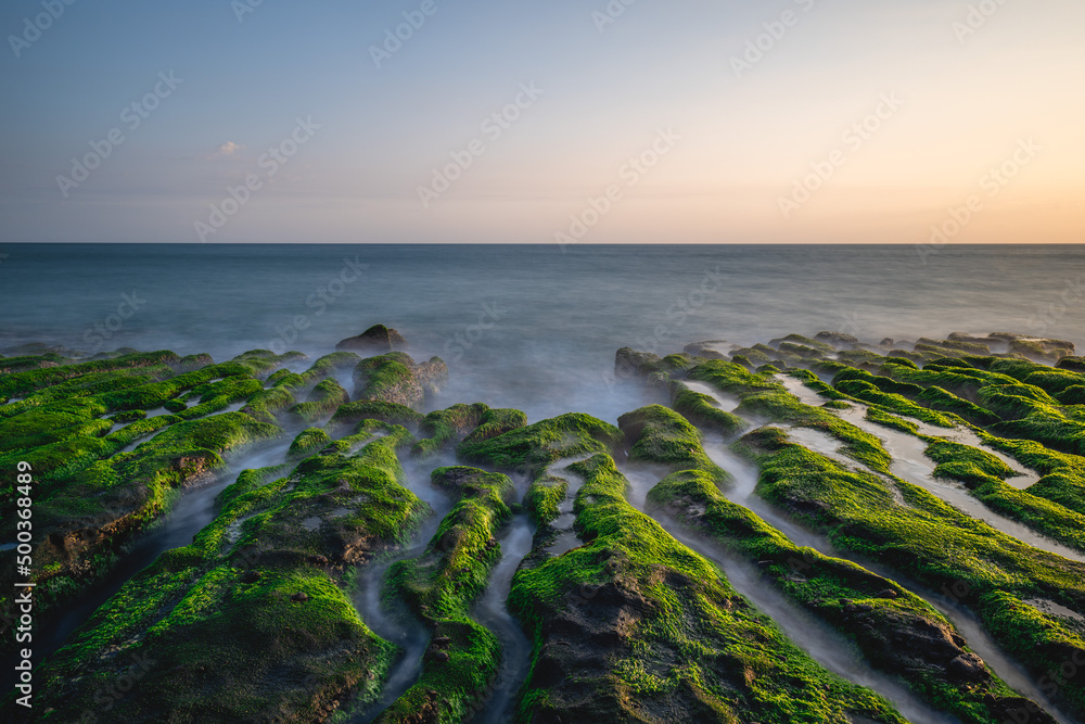 Wall mural sunrise at laomei green reef, northern coast