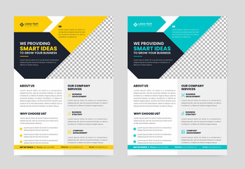 Modern Corporate business flyer template design set or a4 flyer template with business solution flyer or digital marketing agency flyer template