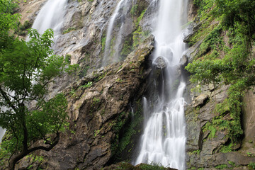 Fototapeta premium Khlong Lan Waterfall, a beautiful tourist attraction in Thailand