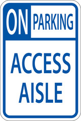 Accessible Parking Sign On White Background