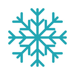Snowflake , Winter flat icon.