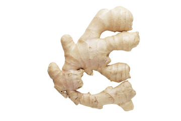 Fresh ginger isolated on white background