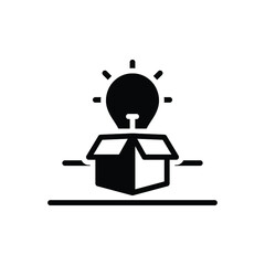 Black solid icon for product