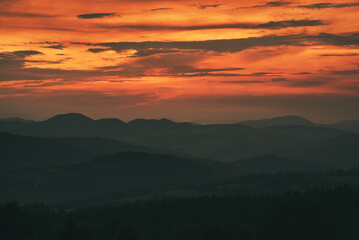 sunset in the mountains

