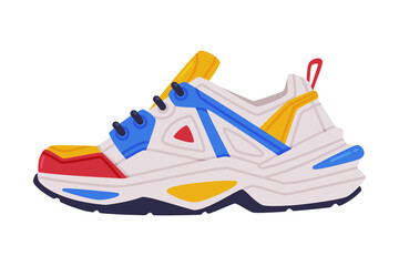 Sneaker or Running Shoe as Casual Sport Footwear Vector Illustration
