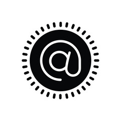 Black solid icon for mention