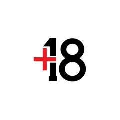 Fototapeta premium 18+ icon template vector