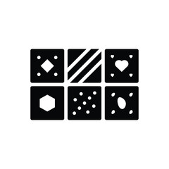 Black solid icon for tiles