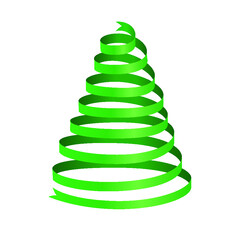 Christmas tree 3d isolated on a white background