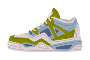 Sneaker or Running Shoe as Casual Sport Footwear Vector Illustration