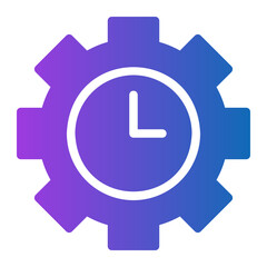 time management gradient icon