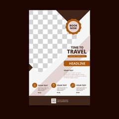 Travel Tour Holiday Vacation Diamond Flyer Brochure Poster Blank Space Design Template