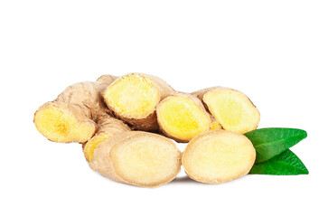 Ginger root isolated on a white background