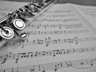 Flute and musical score