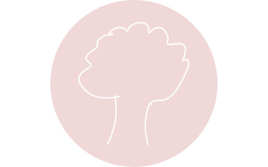 Abstract shape with tree