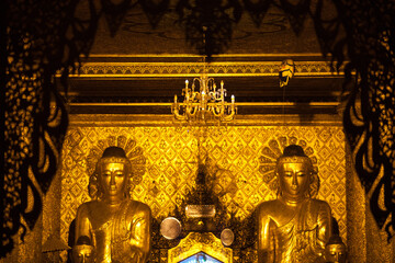 Buddha Statue at Shwedagon Pagoda in Yangon, Myanmar