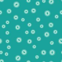 Green Compass icon isolated seamless pattern on green background. Windrose navigation symbol. Wind rose sign. Vector