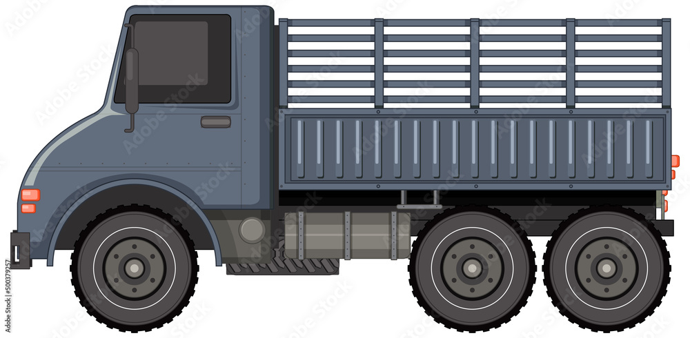 Wall mural Military vehicle on white background