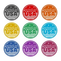 Made in USA seal or stamp color set