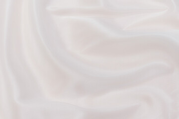 Texture of ivory silk fabric. Background, pattern