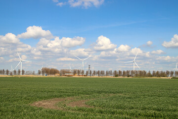 Dark cumulus clouds above the road N219 and Zuidplaspolder