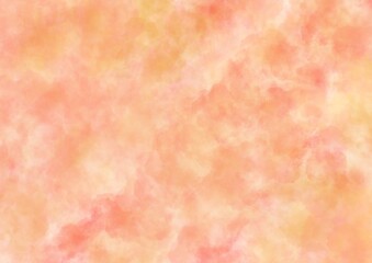 Abstract art background light pink and coral colors. Watercolor painting on canvas with peach gradient.