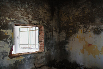 an old abandoned and ruined building. rehabilitation and reconstruction.