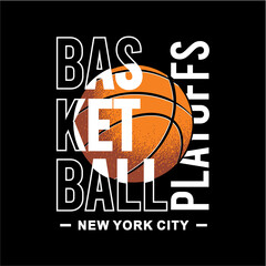 Basketball play offs typography graphic design, for t-shirt prints, vector illustration