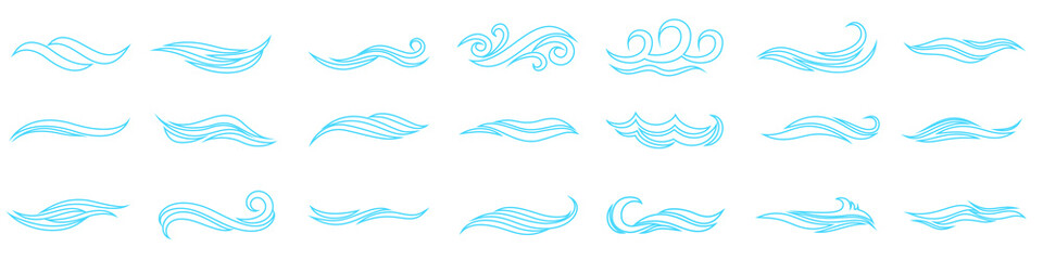 Fototapeta na wymiar Wave icon vector. Surfing illustration sign. Ocean symbol. Sea mark.