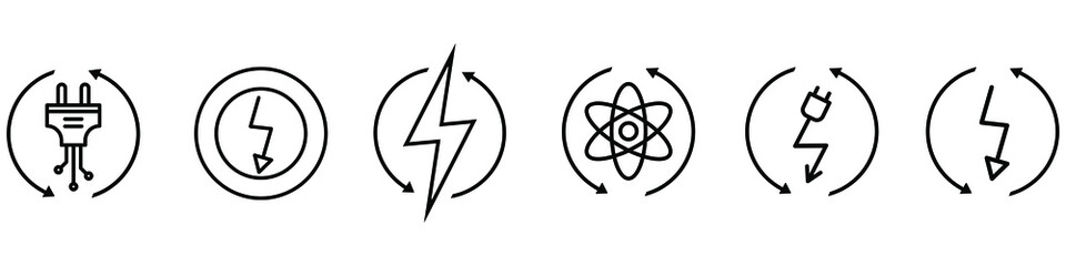 Renewable energy vector icon. Green energy illustration sign or symbol. Eco symbol or logo.
