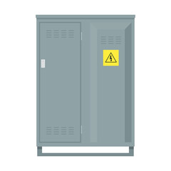 Electrical cabinet cartoon vector. free space for text. wallpaper. copy space.