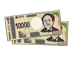 2枚の一万円札（渋沢栄一）