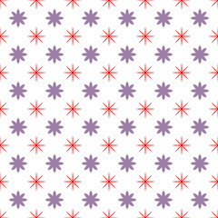 Seamless Pattern: Abstract simple blooming flower wallpaper background