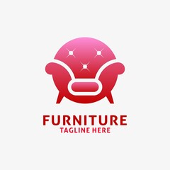 Circle sofa furniture logo design	