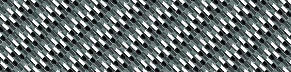 Abstract black and white brick wall vector illustration background