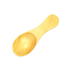 wooden spoon isolated on white background