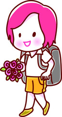 Vector drawing cute cartoon face